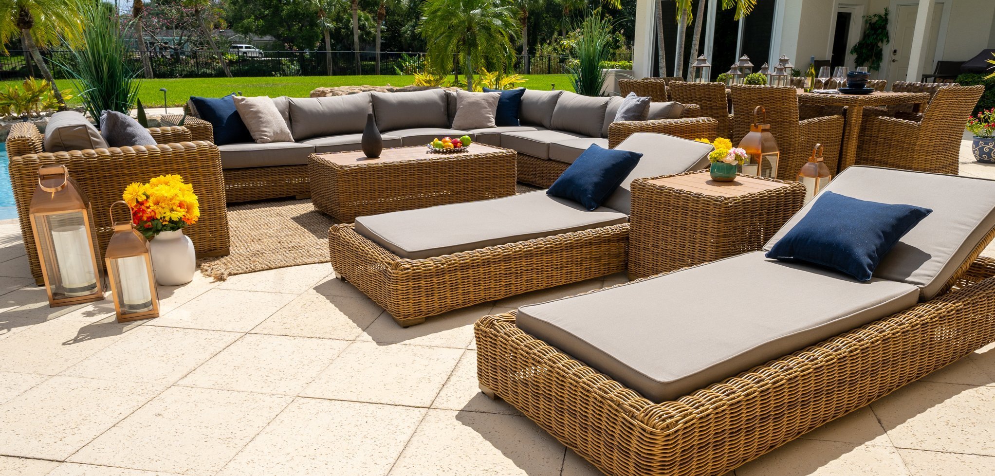 salon, de, jardin, en, resine